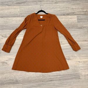 Women's Rust Patterned Dress